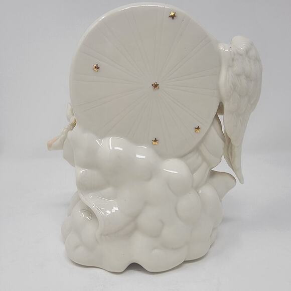 Vintage Avon Angel & Cherub Porcelain Figurine Gold Stars 1998 Avon - Picture 6 of 14